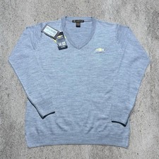 Harriton Chevrolet V-Neck Sweater Grey Heather Large NWT picture