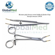 Keramo Grip Forceps Crown Holder & Jacket Grip Forceps Tweezer 2 Pcs picture