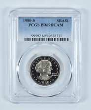 1980-S Susan B Anthony $1 PR69 DCAM PCGS Blue Label picture