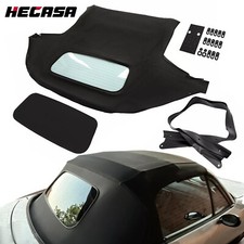 HECASA For 90-05 Mazda Miata Convertible Soft Top w/ Glass Window & Rain Rail picture