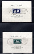 Danzig (Germany) 1937 old set sheets Daposta exhibition (Michel Block 1/2) used picture