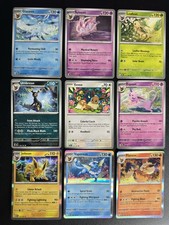 Pokemon TCG Eeveelutions Complete 9 Card Set Near Mint Eevee Collection picture