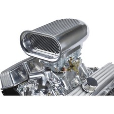 Full Finned Mini Hillborn Style Aluminum Air Scoop, Polished picture