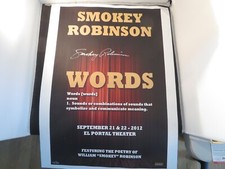 Smokey Robinson Signed 18x24 Words Poster #13/20 COA Autograph  Vintage🎼 picture
