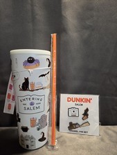 Salem Runs On Dunkin' Halloween Tumbler and Enamel pin set picture