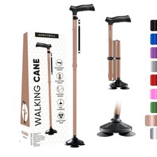HONEYBULL Walking Cane for Men & Women Foldable, Adjustable, Heavy Duty, Free... picture