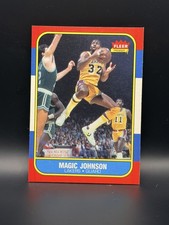 1986-87 Fleer Basketball MAGIC JOHNSON #53 Excellent-Los Angeles Lakers picture