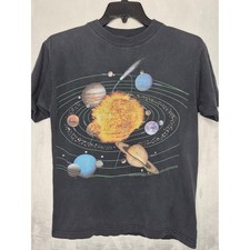 Vintage 1998 Cotton Expressions Hale Bopp Comet Solar System T Shirt Mens Small picture