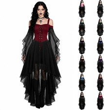 Witch Costume Women Halloween Dresses 2026 Adult Renaissance Medieval Vampire Bu picture