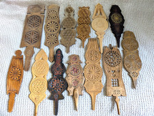 Antique Finnish Carved 13 Distaff Collection  Folk Art from Finland picture