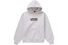 Supreme Box Logo Hooded Sweatshirt Mens Medium Ash Grey Camo FW23 BOGO Hoodie picture