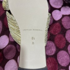 Loeffler Randall Daphne Slide Sandal Gold Womens Size 8.5 picture