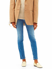 Toteme Women’s Blue Straight Jeans High Rise Medium Wash Cotton Denim 25 picture