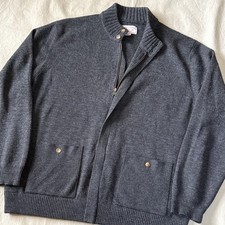 C.C. Filson Wool Full Zip Cardigan Pockets Gray Sz XL Grandpa Core Cottage Core picture