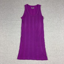 Athleta Tank Top Womens Medium Purple Ribbed Scoop Neck Stretch Yoga Gym Workout picture