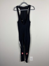 Castelli Skinny Full Length Cycling Bib Men Size XL Black Ankle Zip Performance picture