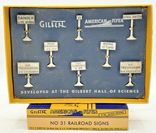 Gilbert American Flyer S Gauge #31 Highway Signs in Repro Box/Original Insert picture