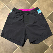 Birddogs Men's Athletic Shorts M Black Colorblock Lined Pockets Drawstring picture