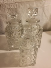 Fostoria Glass American Rye Liquor Bottle / Decanter Etched Engraved Label picture
