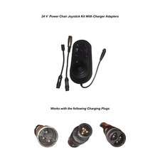 Electric Wheelchair Joystick Controller 4 Pin Wire Air Hawk Fold & Go, W/Adapter picture