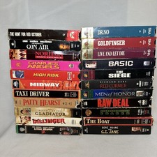 Action VHS BUNDLE LOT OF 22 MOVIES Thriller Suspense War Military Sci-fi Crime picture