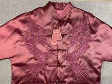 Chinese Kimono Dragon Jacket By Shengbolan With Insulated Liner 170/92A Ruby Red picture