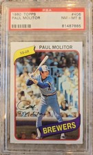1980 Topps #406 Paul Molitor PSA 8 picture