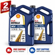 2 Pack Shell Rotella T6 5W-30 Full Synthetic Diesel Engine Oil 1 Gallon picture