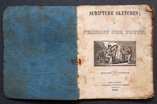 1839 Babcock BIBLE SCRIPTURE SKETCHES Antique Childrens Book / TOY CHAPBOOK picture