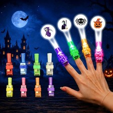 36PCS Halloween LED Finger Lights - Glow in the Dark Party Favors, Goodie Bag Fi picture