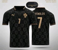 Puma Portugal Ronaldo 7 Soccer Jersey Mens M-L  Black Gold New DryCell Shirt picture