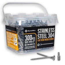 #10x3 Stainless Steel Deck Screws, 304 Grade, 300 PCS, T25 Star Drive Bit picture