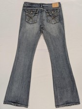 Amethyst Jeans Juniors 11 Tall Blue Med Wash Low Rise Bootcut Stretch Denim picture