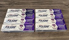 8 pack POLIGRIP Cushion & Comfort Denture Adhesive Cream 2.4 oz Each 2023  NEW picture