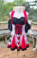 Vintage Leg Avenue Queen of Hearts Costume Dress XL/XG Y2K Halloween RN 130015 picture