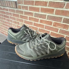 Merrell Men's Trail Hiking Shoes Green/Gray Lace-Up Low Top US 12 Medium picture
