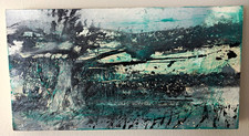 Signed “Friesz” Abstract Landscape Painting on Canvas Laguna Beach picture