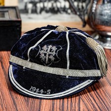Amazing Original Antique Rugby Football Club Team Sports Velvet Uniform Cap Hat picture