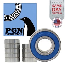 (10) 6204-2RS Premium Rubber Seal Ball Bearing C3 EMQ, 20x47x14, 6204 2RS 6204rs picture