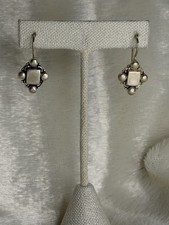 Vintage VHTF Silpada W0335 Oxidized .925 Sterling Square Bead Accent Earrings picture