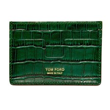 Tom Ford Green Croc - Leather Slim Card Holder Wallet – Made in Italy picture
