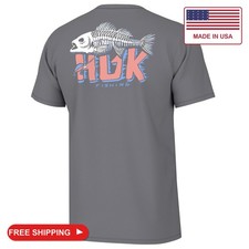 HUK Mens Fishing Graphic Tee, Performance Short Sleeve, Quick-Dry, Bass Bones - picture