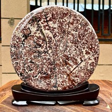 8.58LB Beautiful Natural Chinese Dendritic Limestone Picture Stone Guohua - Rare picture