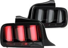 Sequential Tail Lights for 2005-2009 Ford Mustang Black Smoked LED | Sequential picture
