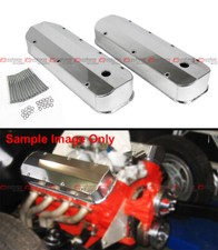 BBC Chevy 454 Fabricated Aluminum Valve Covers Polished 427 Big Block Chevy 396 picture