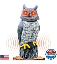 Ugold Solar Powered Garden Owl with Motion Detection, Rotating Head, Realisti picture