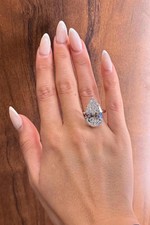Endlessly Elegant 10.00TCW Lab Grown/CVD Diamond 14k White Gold Women's Ring picture