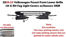 2020-22 Volkswagen Passat Front Lower Grille LH & RH Fog Light Covers w/Sensors picture