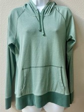 KÜHL Women’s Medium Green Striped Hooded Pullover Hoodie picture