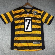 Vtg Ben Roethlisberger Pittsburgh Steelers Bumblebee Jersey Nike On Field Sz 48 picture